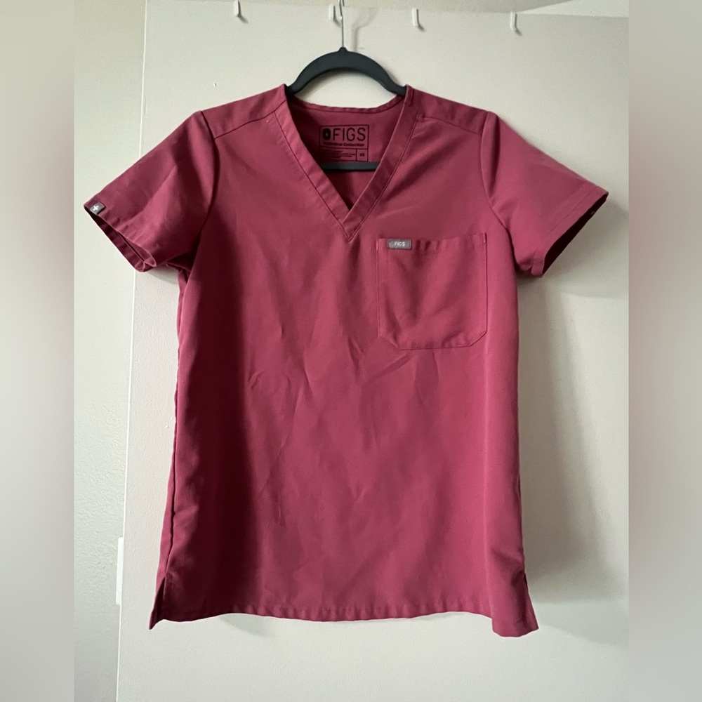 Figs Women's Scrub Top in Mauve XS